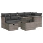 Set de sofás de jardín 7 pzas con cojines ratán sintético gris de , Conjuntos de jardín - Ref: Foro24-3327780, Precio: 498,13...