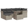 Set de sofás de jardín 7 pzas con cojines ratán PE gris claro de , Conjuntos de jardín - Ref: Foro24-3327782, Precio: 510,45 ...