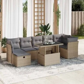 Set de sofás de jardín y cojines 8 piezas ratán sintético beige de , Conjuntos de jardín - Ref: Foro24-3327789, Precio: 528,3...