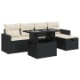 Set de sofás de jardín 6 piezas y cojines ratán sintético negro de , Conjuntos de jardín - Ref: Foro24-3327806, Precio: 402,5...