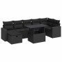 Set de sofás de jardín y cojines 8 piezas ratán sintético negro de , Conjuntos de jardín - Ref: Foro24-3327825, Precio: 562,0...