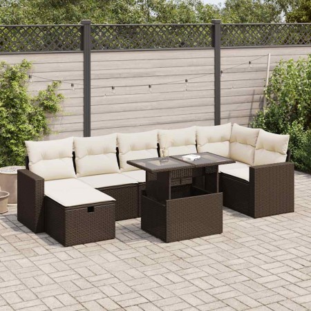 Set sofás de jardín 8 piezas y cojines ratán sintético marrón de , Conjuntos de jardín - Ref: Foro24-3327833, Precio: 558,20 ...