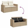 Set de sofás de jardín con cojines 9 pzas ratán sintético beige de , Conjuntos de jardín - Ref: Foro24-3327838, Precio: 705,3...