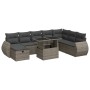 Set de sofás de jardín con cojines 9 pzas ratán sintético gris de , Conjuntos de jardín - Ref: Foro24-3327920, Precio: 602,50...