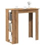 Mesa alta con estante madera roble artisan 102x50x103,5 cm de , Mesas de cocina y de comedor - Ref: Foro24-856761, Precio: 90...