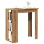 Mesa alta con estante madera roble artisan 102x50x103,5 cm de , Mesas de cocina y de comedor - Ref: Foro24-856761, Precio: 88...