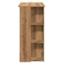 Mesa alta con estante madera roble artisan 102x50x103,5 cm de , Mesas de cocina y de comedor - Ref: Foro24-856761, Precio: 88...