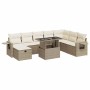 Set de sofás de jardín con cojines 9 pzas ratán sintético beige de , Conjuntos de jardín - Ref: Foro24-3327878, Precio: 698,4...
