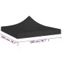 Techo de carpa para celebraciones negro 2x2 m 270 g/m² de vidaXL, Cubiertas para carpas y cenadores - Ref: Foro24-315347, Pre...