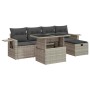 Set de sofás de jardín 6 pzas y cojines ratán sintético gris de , Conjuntos de jardín - Ref: Foro24-3327852, Precio: 484,22 €...