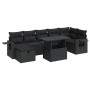Set de sofás de jardín y cojines 8 piezas ratán sintético negro de , Conjuntos de jardín - Ref: Foro24-3327865, Precio: 566,9...