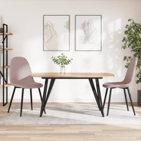 Sillas de comedor 2 unidades terciopelo rosa en Sillas de comedor | Comprar online en Foru.es