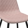 Sillas de comedor 2 unidades terciopelo rosa en Sillas de comedor | Comprar online en Foru.es