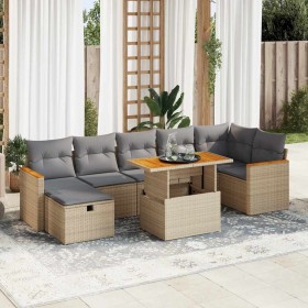 Juego de sofás jardín con cojines 5 pzas ratán sintético beige de , Conjuntos de jardín - Ref: Foro24-3328123, Precio: 530,69...