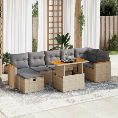 Juego de sofás jardín con cojines 5 pzas ratán sintético beige de , Conjuntos de jardín - Ref: Foro24-3328123, Precio: 530,69...