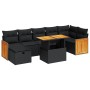 Set de muebles de jardín 5 pzas y cojines ratán sintético negro de , Conjuntos de jardín - Ref: Foro24-3328161, Precio: 528,6...