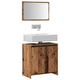 Juego de muebles de baño 2 piezas madera ingeniería envejecida de , Muebles de baño - Ref: Foro24-856067, Precio: 75,71 €, De...