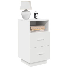 Mesilla de noche con 2 cajones blanca 36x36x68 cm de , Mesitas de noche - Ref: Foro24-858578, Precio: 64,58 €, Descuento: %