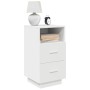 Mesilla de noche con 2 cajones blanca 36x36x68 cm de , Mesitas de noche - Ref: Foro24-858578, Precio: 64,58 €, Descuento: %