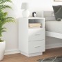 Mesilla de noche con 2 cajones blanca 36x36x68 cm de , Mesitas de noche - Ref: Foro24-858578, Precio: 64,58 €, Descuento: %