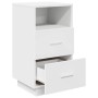 Mesilla de noche con 2 cajones blanca 36x36x68 cm de , Mesitas de noche - Ref: Foro24-858578, Precio: 64,58 €, Descuento: %