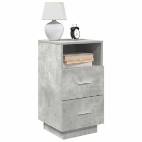 Mesilla de noche con 2 cajones gris cemento 36x36x68 cm by , Nightstands - Ref: Foro24-858584, Price: 55,43 €, Discount: %