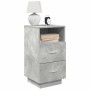 Mesilla de noche con 2 cajones gris cemento 36x36x68 cm de , Mesitas de noche - Ref: Foro24-858584, Precio: 56,29 €, Descuent...