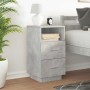 Mesilla de noche con 2 cajones gris cemento 36x36x68 cm de , Mesitas de noche - Ref: Foro24-858584, Precio: 56,29 €, Descuent...
