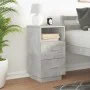 Mesilla de noche con 2 cajones gris cemento 36x36x68 cm de , Mesitas de noche - Ref: Foro24-858584, Precio: 55,43 €, Descuent...