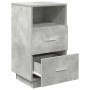 Mesilla de noche con 2 cajones gris cemento 36x36x68 cm de , Mesitas de noche - Ref: Foro24-858584, Precio: 56,29 €, Descuent...