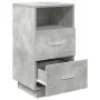 Mesilla de noche con 2 cajones gris cemento 36x36x68 cm de , Mesitas de noche - Ref: Foro24-858584, Precio: 55,43 €, Descuent...