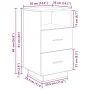 Mesilla de noche con 2 cajones gris cemento 36x36x68 cm de , Mesitas de noche - Ref: Foro24-858584, Precio: 55,43 €, Descuent...