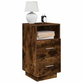 Mesilla de noche con 2 cajones roble ahumado 36x36x68 cm by , Nightstands - Ref: Foro24-858586, Price: 58,98 €, Discount: %