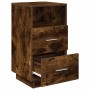 Mesilla de noche con 2 cajones roble ahumado 36x36x68 cm de , Mesitas de noche - Ref: Foro24-858586, Precio: 59,99 €, Descuen...