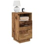Mesilla de noche con 2 cajones madera vieja 36x36x68 cm de , Mesitas de noche - Ref: Foro24-858592, Precio: 60,22 €, Descuent...