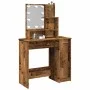 Tocador con luces LED madera envejecida 86,5x35x136 cm de , Mesas - Ref: Foro24-857023, Precio: 105,56 €, Descuento: %