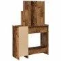 Tocador con luces LED madera envejecida 86,5x35x136 cm de , Mesas - Ref: Foro24-857023, Precio: 105,56 €, Descuento: %