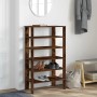 Zapatero madera contrachapada roble ahumado 61x32x105 cm de , Zapateros y organizadores de calzado - Ref: Foro24-859864, Prec...