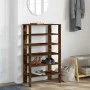 Zapatero madera contrachapada roble ahumado 61x32x105 cm de , Zapateros y organizadores de calzado - Ref: Foro24-859864, Prec...