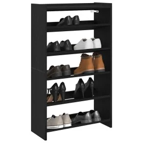 Mueble zapatero madera contrachapada negro 60x25x100 cm de , Zapateros y organizadores de calzado - Ref: Foro24-859870, Preci...