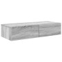 Estante de pared con cajones madera contrachapada roble ahumado de , Estantes y estanterías - Ref: Foro24-859982, Precio: 54,...