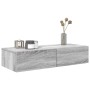 Estante de pared con cajones madera contrachapada roble ahumado de , Estantes y estanterías - Ref: Foro24-859982, Precio: 54,...
