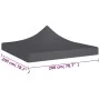 Techo de carpa para celebraciones gris antracita 2x2 m 270 g/m² de vidaXL, Cubiertas para carpas y cenadores - Ref: Foro24-31...