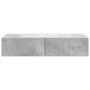 Estante de pared con cajones madera contrachapada gris hormigón de , Estantes y estanterías - Ref: Foro24-859980, Precio: 55,...
