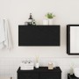 Mueble de pared de baño madera ingeniería negro 80x25x40 cm de , Tocadores de baño - Ref: Foro24-860086, Precio: 63,34 €, Des...