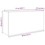 Mueble de pared de baño madera ingeniería negro 80x25x40 cm de , Tocadores de baño - Ref: Foro24-860086, Precio: 63,34 €, Des...