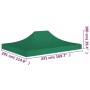 Techo de carpa para celebraciones verde 4,5x3 m 270 g/m² de vidaXL, Cubiertas para carpas y cenadores - Ref: Foro24-315367, P...