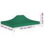 Techo de carpa para celebraciones verde 4,5x3 m 270 g/m² de vidaXL, Cubiertas para carpas y cenadores - Ref: Foro24-315367, P...