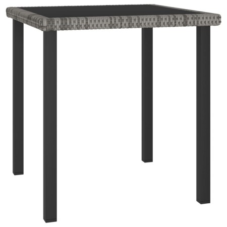 Mesa de comedor para jardín ratán sintético gris 70x70x73 cm de vidaXL, Mesas de jardín - Ref: Foro24-315117, Precio: 78,92 €...