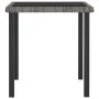 Mesa de comedor para jardín ratán sintético gris 70x70x73 cm de vidaXL, Mesas de jardín - Ref: Foro24-315117, Precio: 77,96 €...